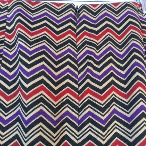 Lane Bryant Multi Color Chevron Pencil Skirt Size 18 - Picture 4 of 7
